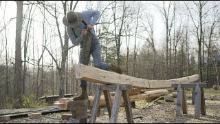 Making a Japanese timber frame parallel chord truss with curvy timbers.