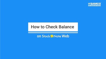 How to Check Balance on StockNote Web