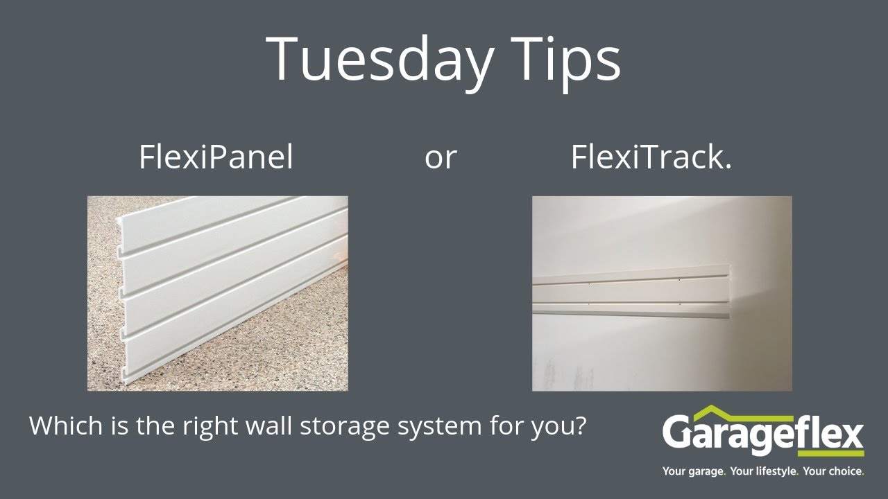 Tuesday Tips: FlexiPanel or FlexiTrack?  Whichis the right wall storage system for you?
