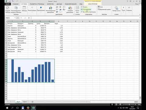 Как построить гистограмму в excel