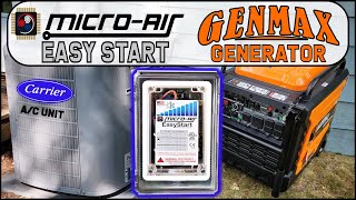 Micro Air Easy Start Install on Carrier A/C Unit with GENMAX 9000 Inverter Generator Demonstration. screenshot 2