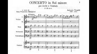 Antonio Vivaldi - Concerto for Strings in G minor RV 156 (Sheet Music Score)