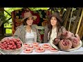 Baking strawberry bread for a rustic morning breakfast  village cooking