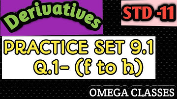 Class11 Differentiation exercise 9.1part-3| Maharashtra board| Class 11 Differentiation