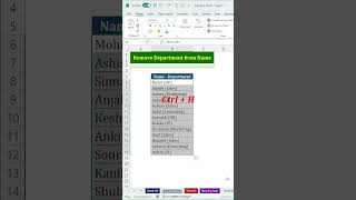 Remove Department from Name in Excel Instantly | Bracket Text Cleanup Trick ⚡ #excel #exceltips
