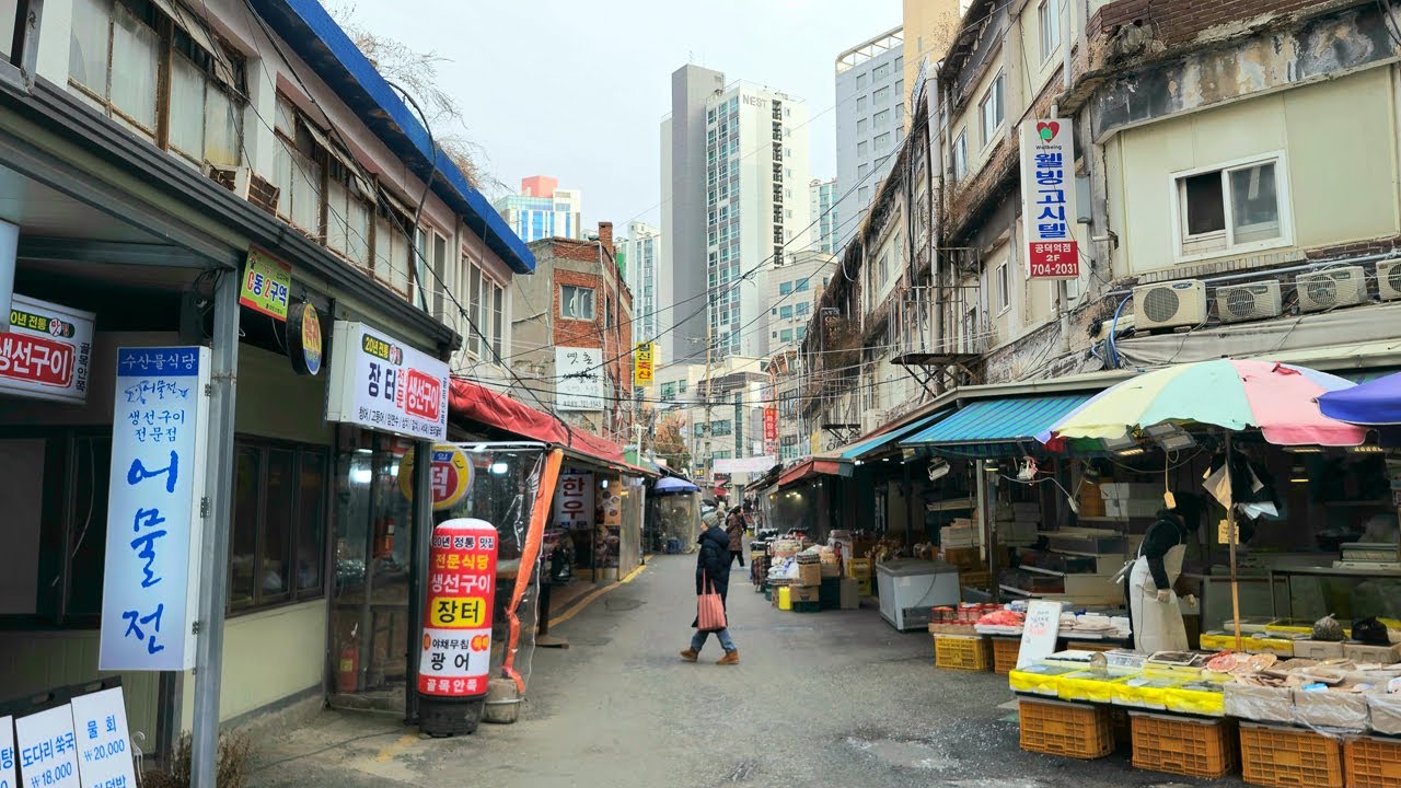 [4K] Ретро-прогулка от Гондок до Сеульского вокзала | Прогулка по Сеулу