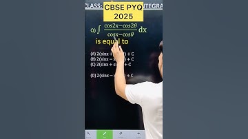 Q) If Integration ∫(cos2x−cos2𝜃)/(cosx−cos𝜃) dx  is equal to  CBSE 2026 Integration PYQ #maths
