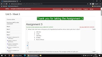 Computer Organization and Architecture Week 3 Solutions #NPTEL