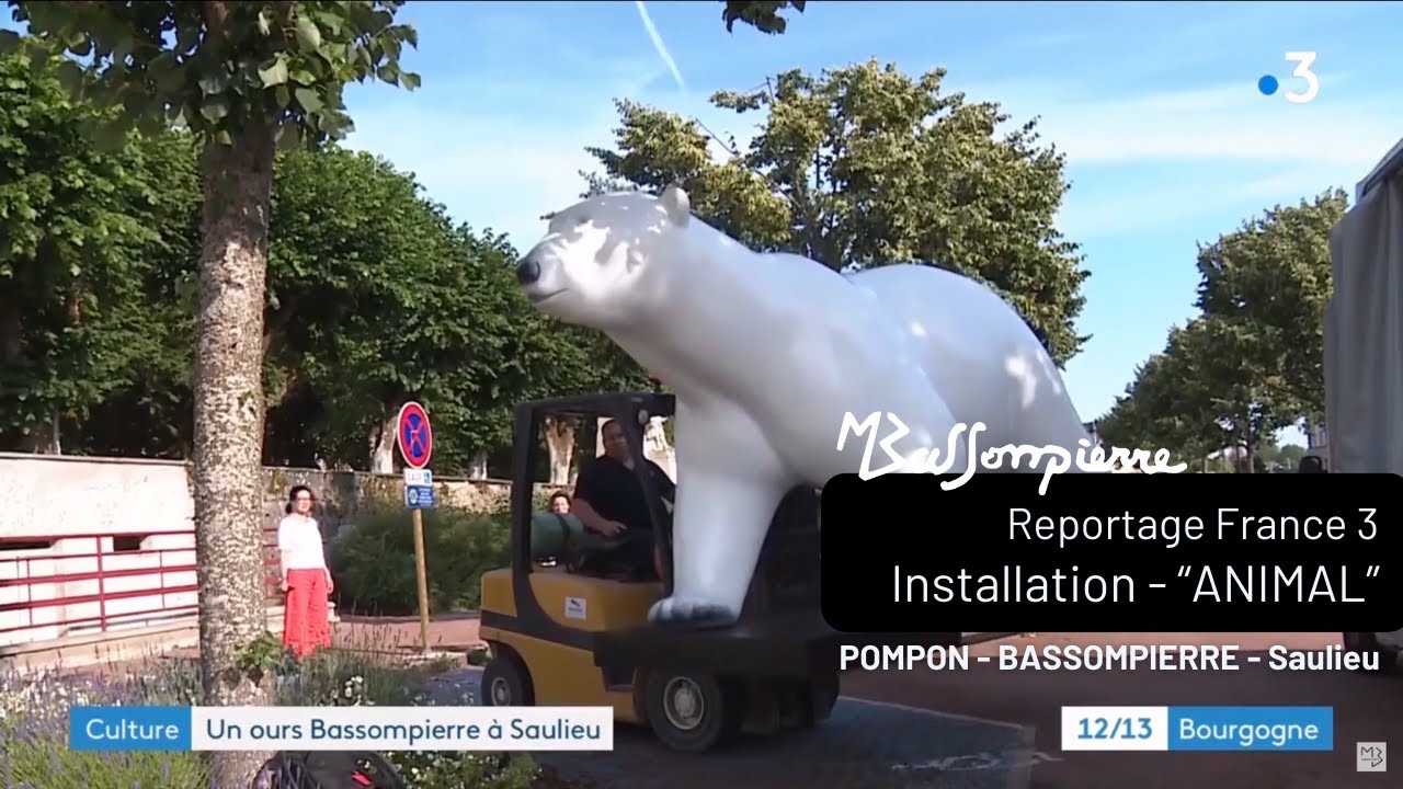France 3 - Installation de l'Exposition "Animal" : POMPON et BASSOMPIERRE à SAULIEU