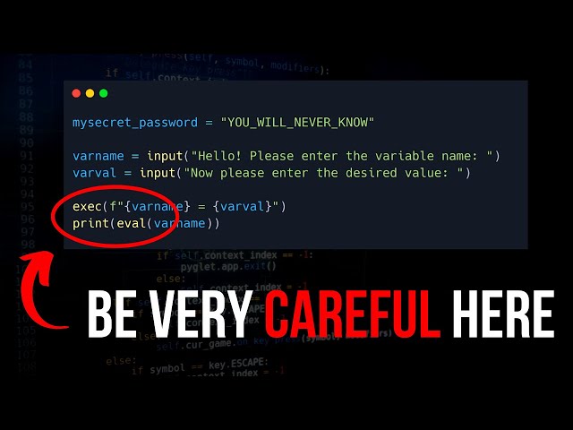 Be Careful When Using exec() or eval() in Python class=