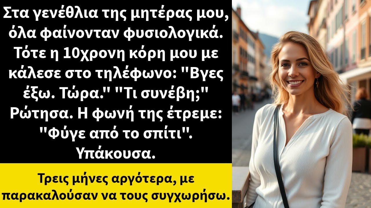 Στα γενέθλια της μητέρας μου, όλα φαίνονταν φυσιολογικά. Τότε η 10χρονη κόρη μου με κάλεσε στο