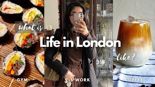 9-5 Work Week In My Life • What Life In London Looks Like • Cooking, Gym, Cleaning • (Gimbap\/Kimbap)