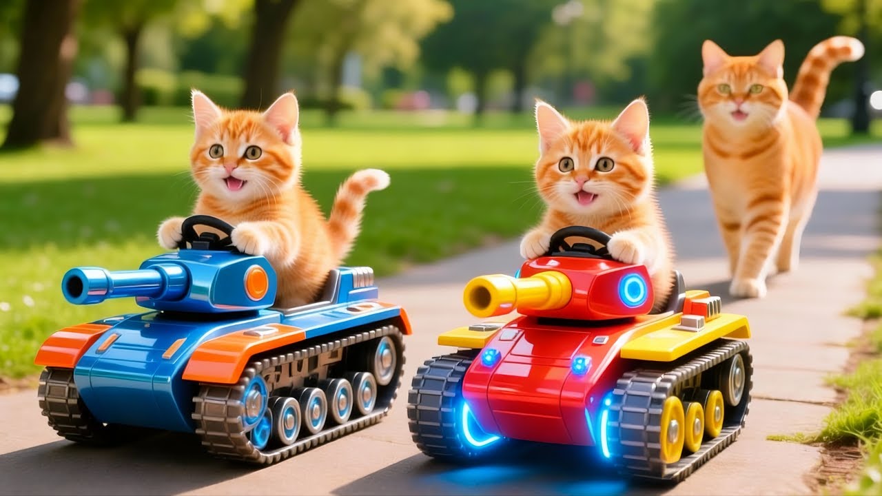 Mama Cat Trims Fur on the Farm and Makes Tiger Hat For Kittens At Home🐾🎩🐯