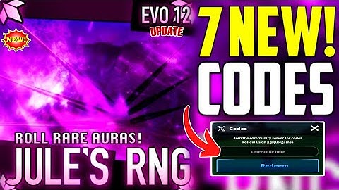 💫NIEUWE EVO12!🎉UPDATE!!⚠️ JULES RNG ROBLOX CODES 2025 - ROBLOX CODES VOOR JULES RNG✨NOVEMBER UPDA...