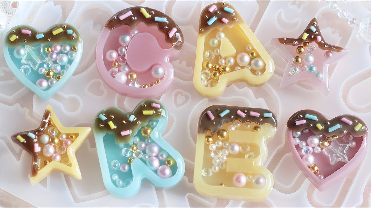 59【レジン制作】チョコがけアルファベットシェイカー☆バレンタインに