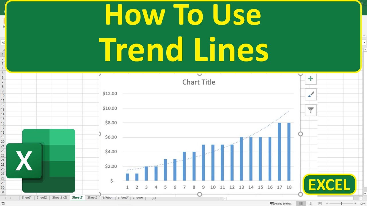 How To Use Trend Lines In Charts In Excel - YouTube