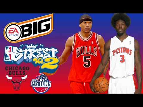 NBA Street, Vol. 2 PS2 Gameplay - NBA Challenge: Bulls vs. Pistons | Central, Foster Beach