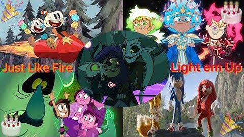 🎉Multifandom AMV- Just Like Fire/Light em Up (Party Time!)🎉