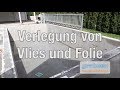 Schalsteinbecken - Montagehilfe / Teil 7 Verlegung von Vlies und Folie