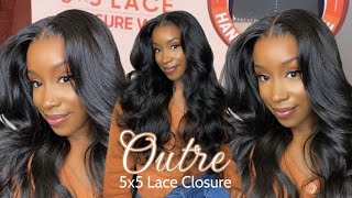 *NEW* $44 OUTRE 5x5 LACE CLOSURE Human Hair Blend Wig| Body Curl 24”| screenshot 1