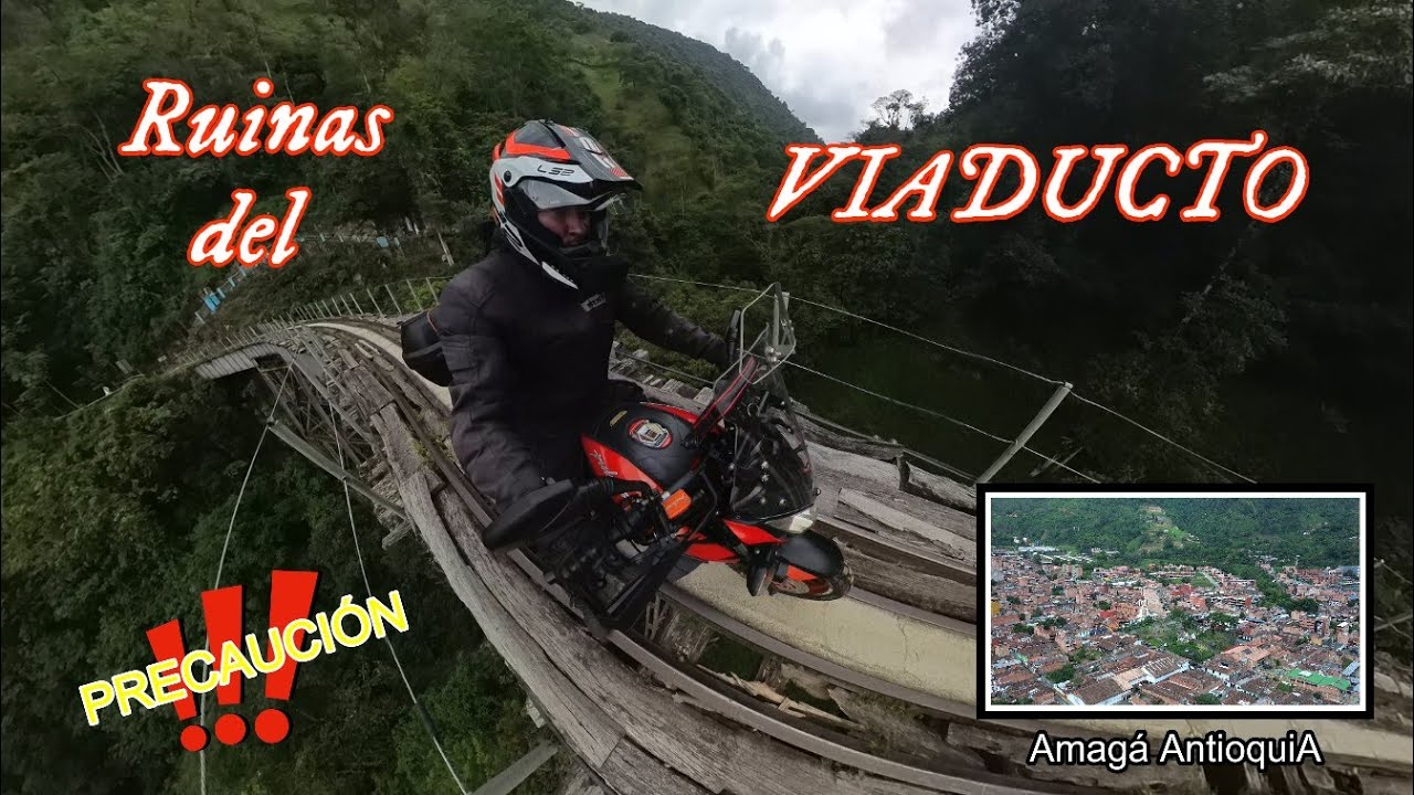 Viaducto🚧 Amagá Antioquia⛪ Túneles🚇 Moto🏍 Ruta