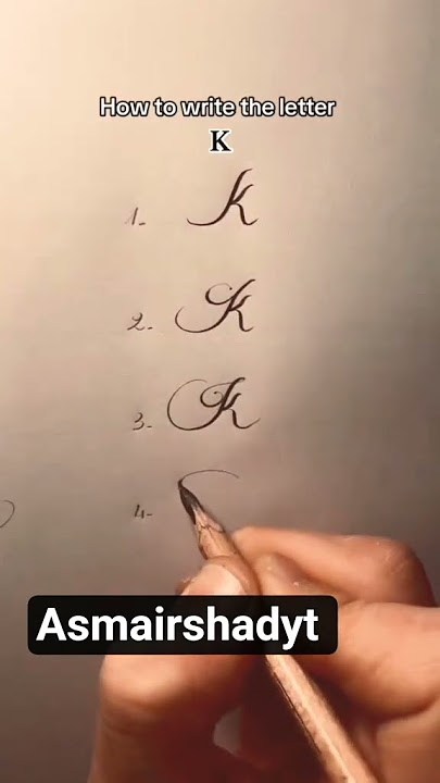 Cursive uppercase letter K#study #tips   #writingcommunity #topperstudent #calligraphy   #exam