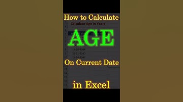 #shorts Calculate age in excel