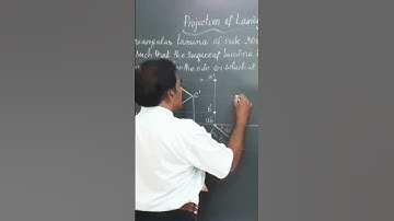 Triangular lamina on a side on VP with surface inclined to it / Tech video