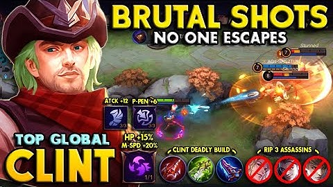 Extreme Power Shots! Insane Top Clint Gameplay MLBB 2021 | Clint Shadow Omen Gameplay Best Build