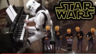 Stormtrooper plays Cantina Band music on piano - Starwars soundtrack chords