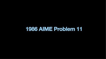 1986 AIME problem 11