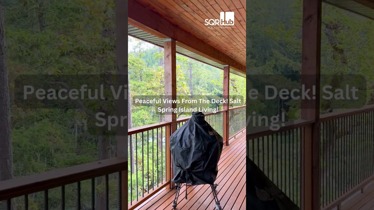 Peaceful Ocean Views From The Deck! Salt Spring Island Home For Sale 
