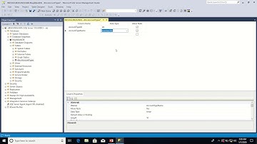 ASSIGNING DATA TYPES TO COLUMNS IN SQL SERVER DATABASE TABLE USING SQL SERVER MANAGEMENT STUDIO