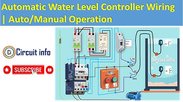 Automatic Water Level Controller Wiring | Auto/Manual Operation | Contactor + Overload Protection
