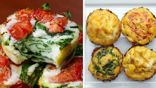 Which of these egg cup variations would you most want to try:
breakfast white, cauliflower crust, sweet potato or high-protein?
subscribe goodf...