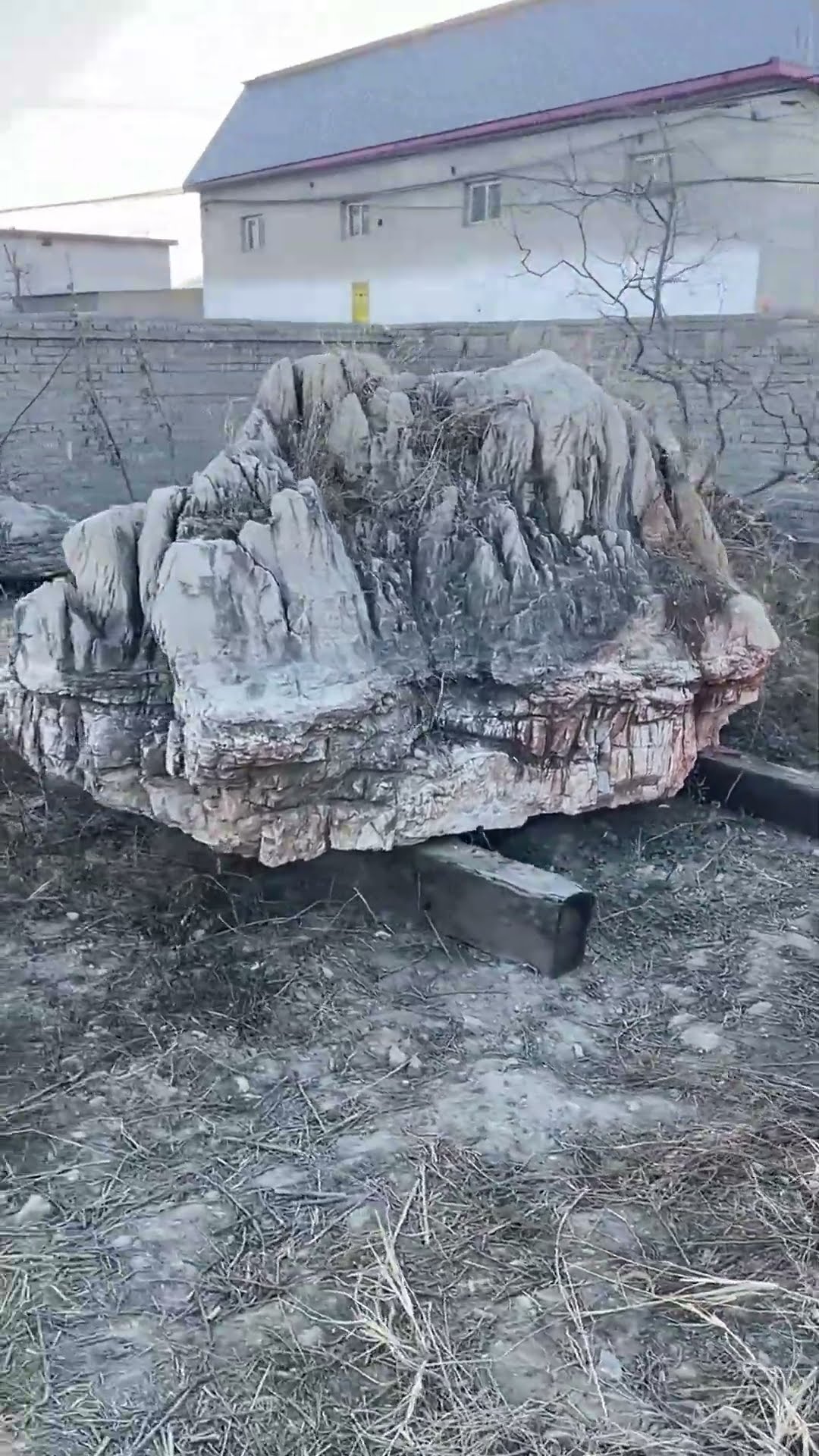 Courtyard view of stone mountain