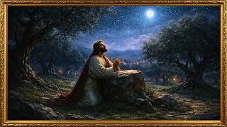 Jesus Praying in Gethsemane | Starry Night 4K Christian TV | Peaceful Prayer | TV Screensaver
