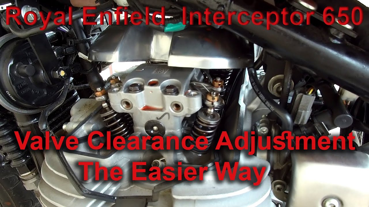 Royal Enfield 650 valve tappet adjust YouTube