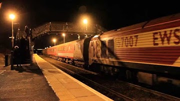 class 67 leaves cardenden station on 18 12 14