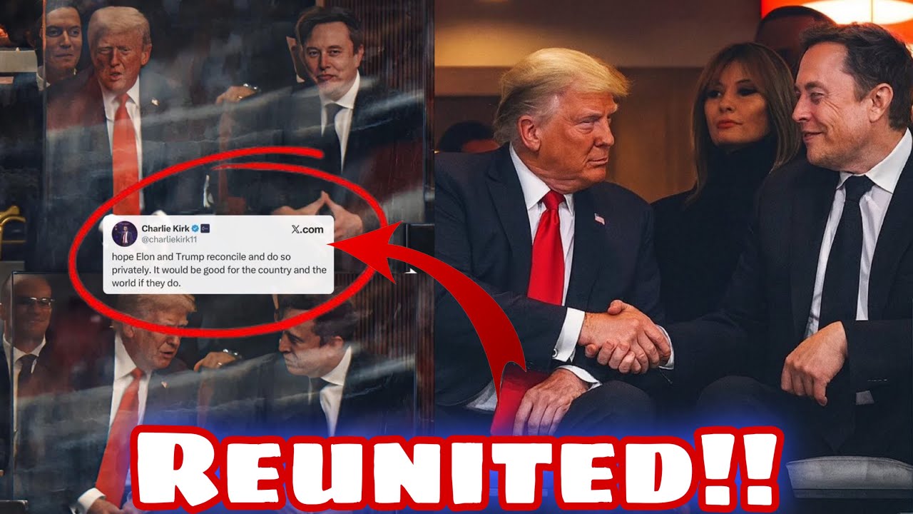 Trump REUNITES With Elon Musk At Charlie Kirk MEMORIAL Service - YouTube