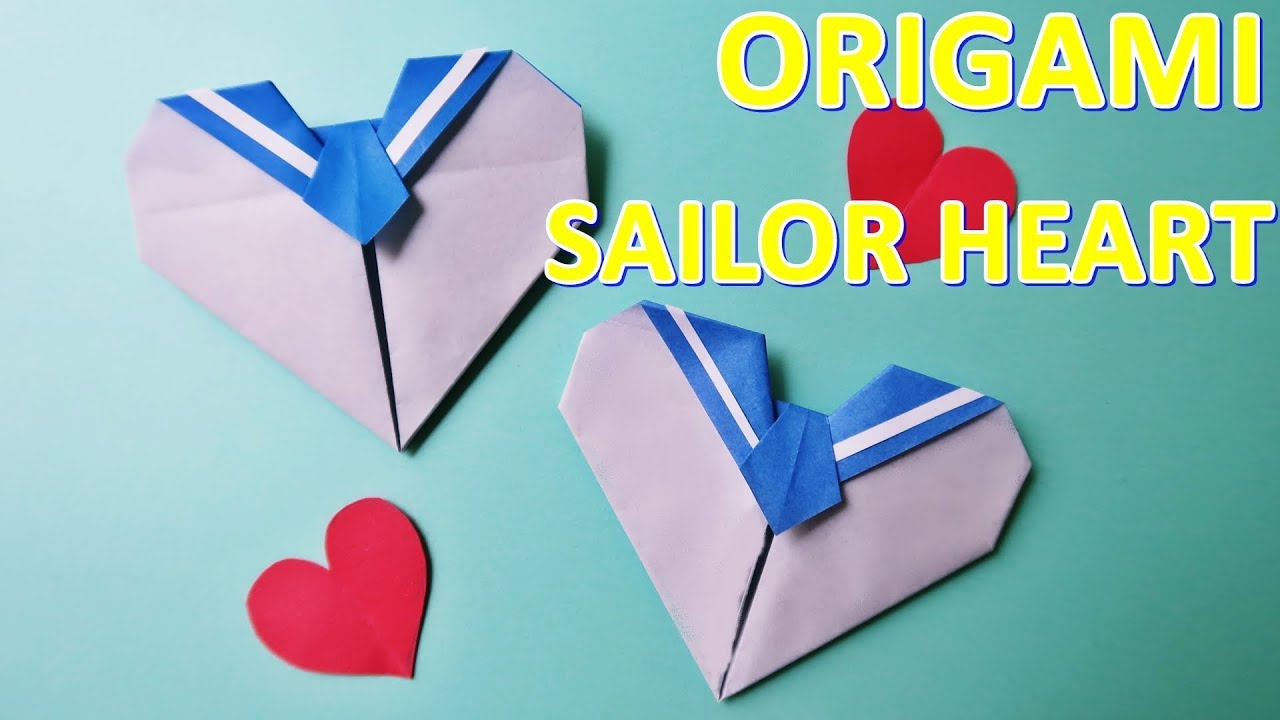 折り紙 ハート セーラーハート 折り方 可愛いハート バレンタインデーに Origami Sailor Heart Paper Craft Easy Tutorial Balalaika 折り紙モンスター