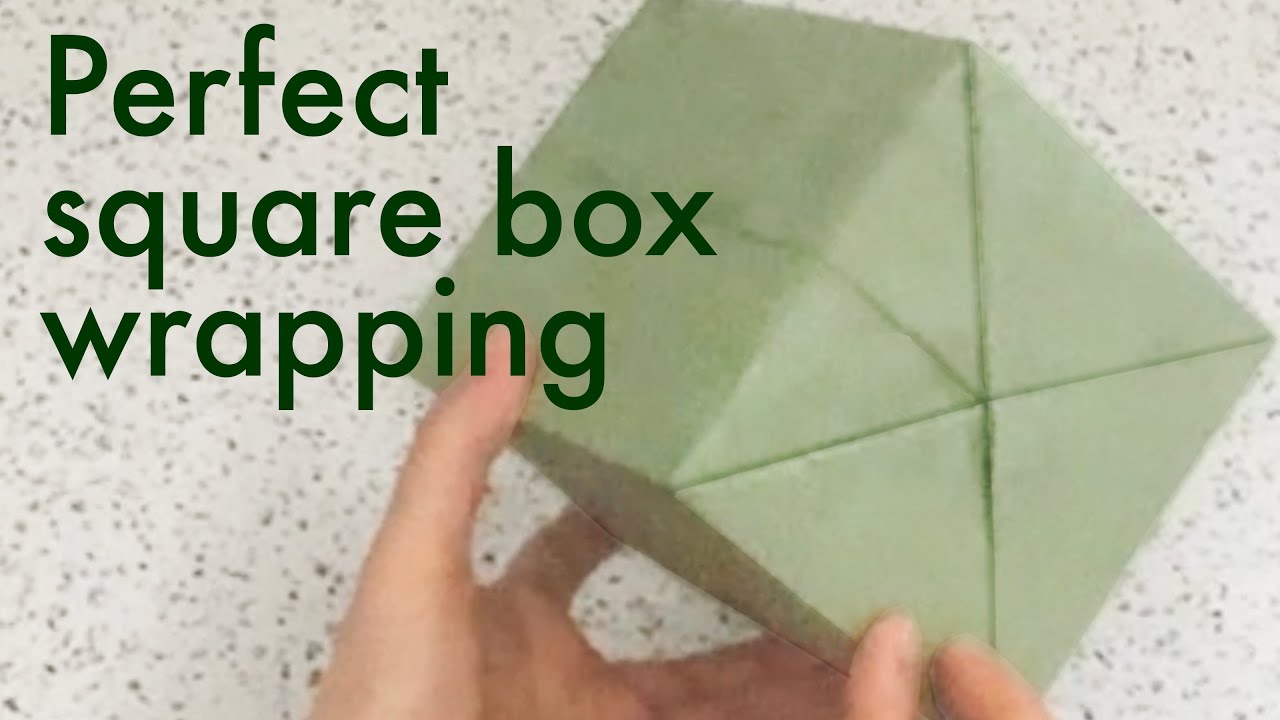 How to wrap a square box perfectly: Back to the basics -3- - YouTube
