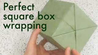 How to wrap a square box perfectly: Back to the basics -3-