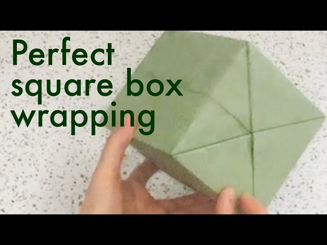 How to wrap a square box perfectly: Back to the basics -3- - YouTube