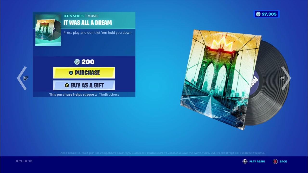 *NEW* IT WAS ALL A DREAM MUSIC PACK 🎵 (FORTNITE x BIGGIE SMALLS) YouTube