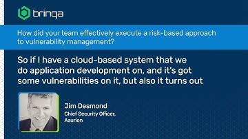How does Brinqa client Asurion execute a risk-based approach to vulnerability management?