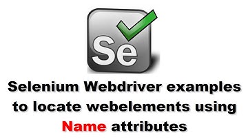 Selenium Tutorials | Selenium Script To Locate Web Element By name
