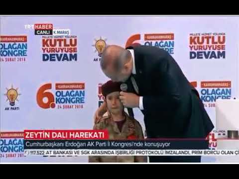 Erdoğan'dan küçük kız çocuğuna