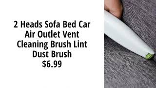 2 HEADS SOFA BED CAR AIR OUTLET VENT CLEANING BRUSH LINT DUST BRUSH