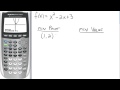 Graphing Calculator: Finding Maximum and Minimum Points